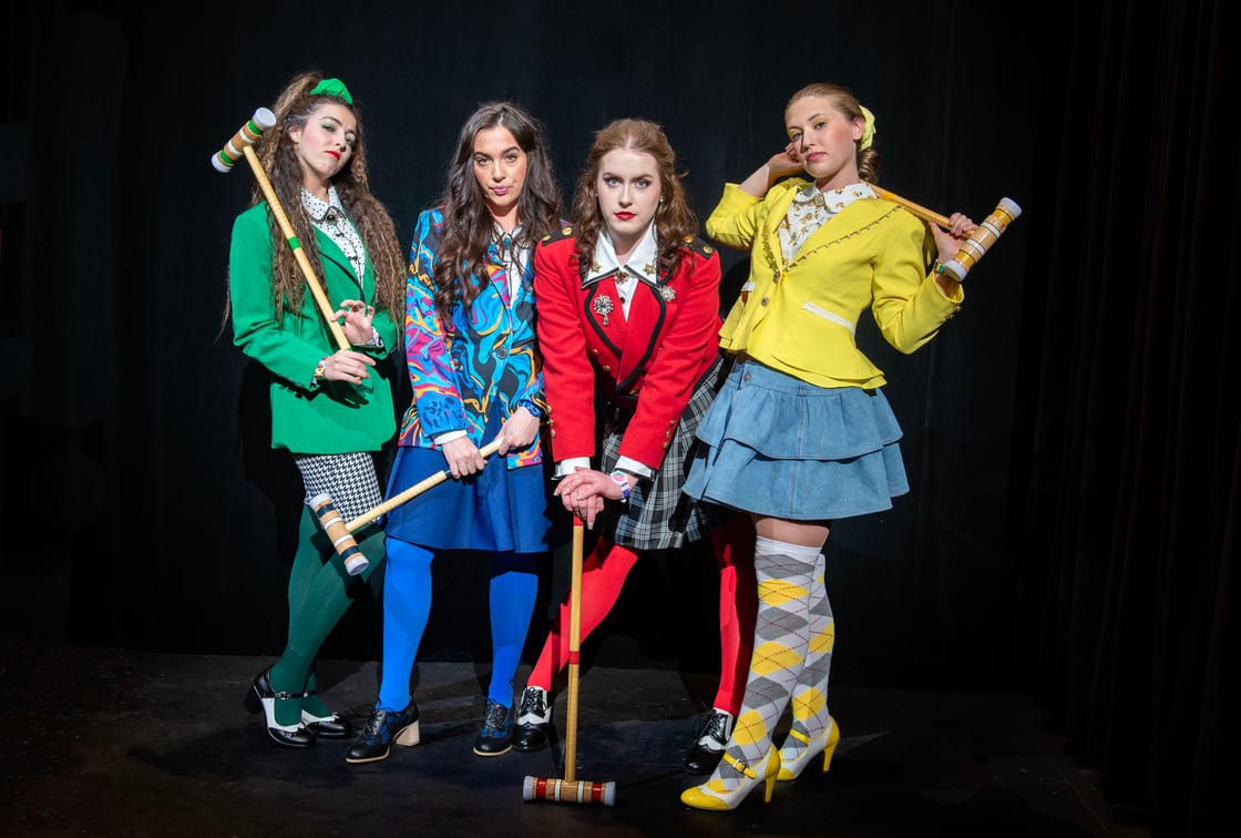 ETSU actors pose in character for the show Heathers: The Musical