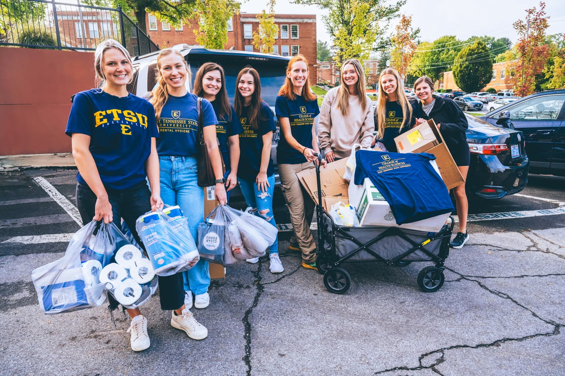 ETSU students gathering supplies for flood relief