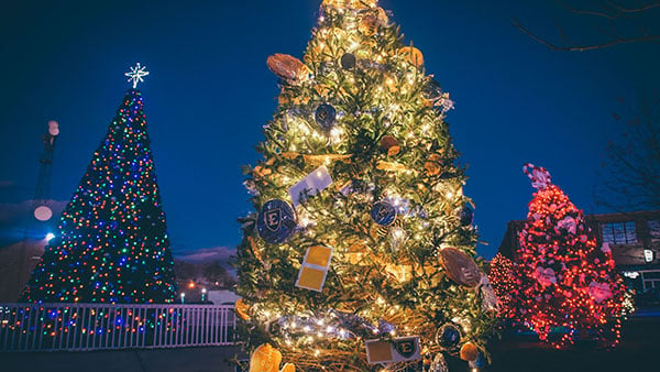 ETSU-themed holiday tree