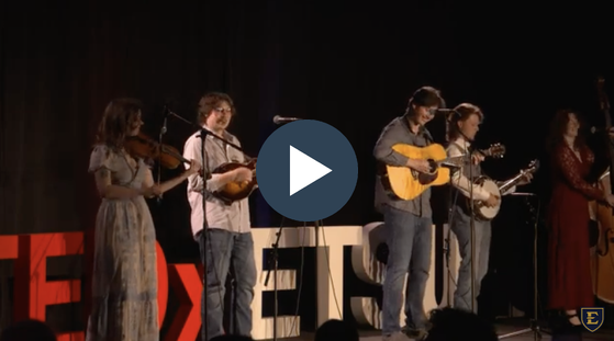 A screenshot of the video of TEDxETSU