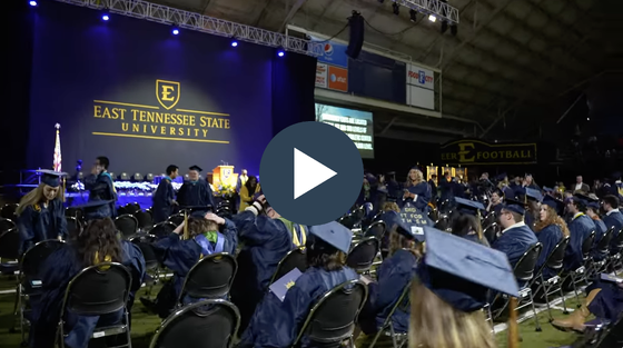 A screenshot of a video about commencement
