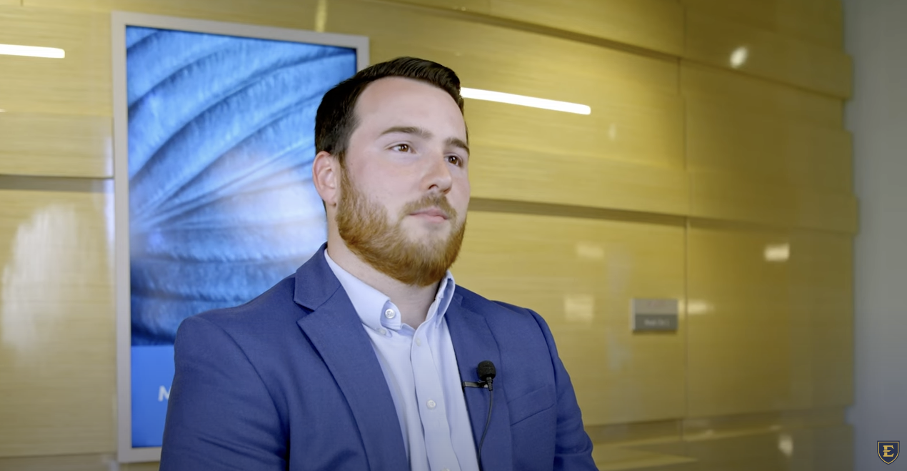 A screenshot of a video about ETSU grads working at Eastman