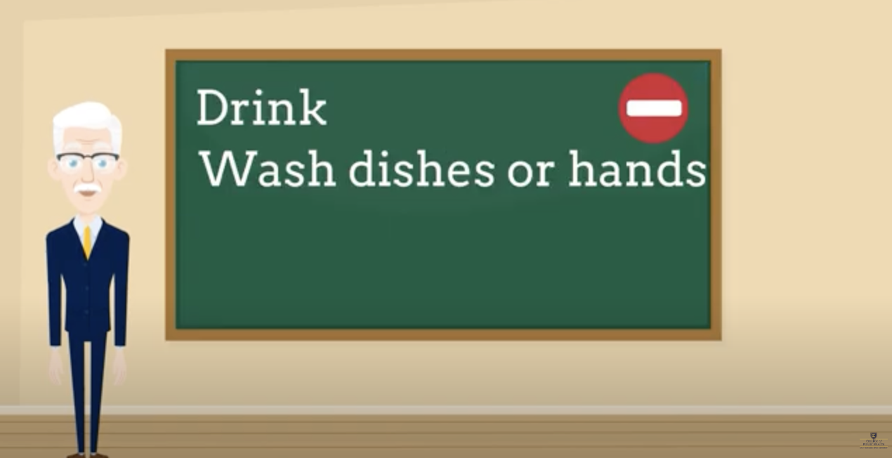 A screenshot of a video about safe drinking water